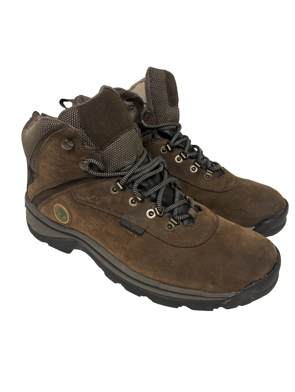 Timberland Men's Mid-Cut White Ledge WP Hiking Boots 12135 Brown Size 13M